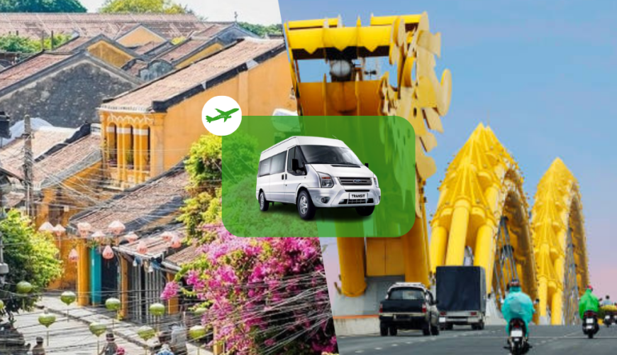 From Hoi An to Da Nang Airport: Van 11 Seater